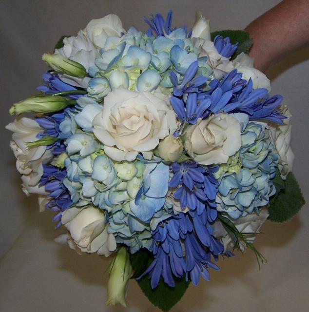 blue bridal bouquet