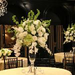 Hydrangeas and bells of ireland centerpiece. Perla farms wedding flowers.DIY Brides